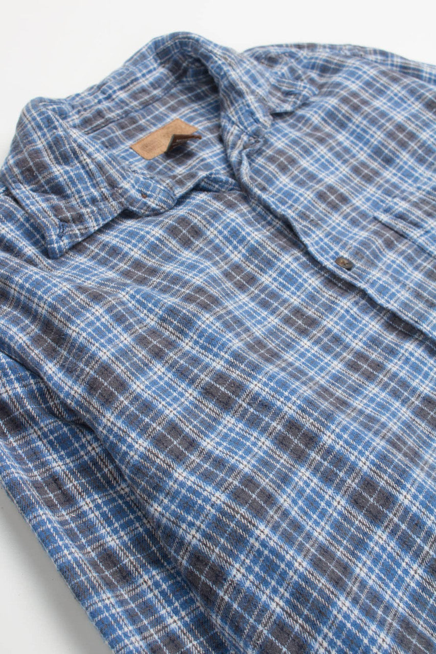 Blue Faded Glory Flannel Shirt 4042