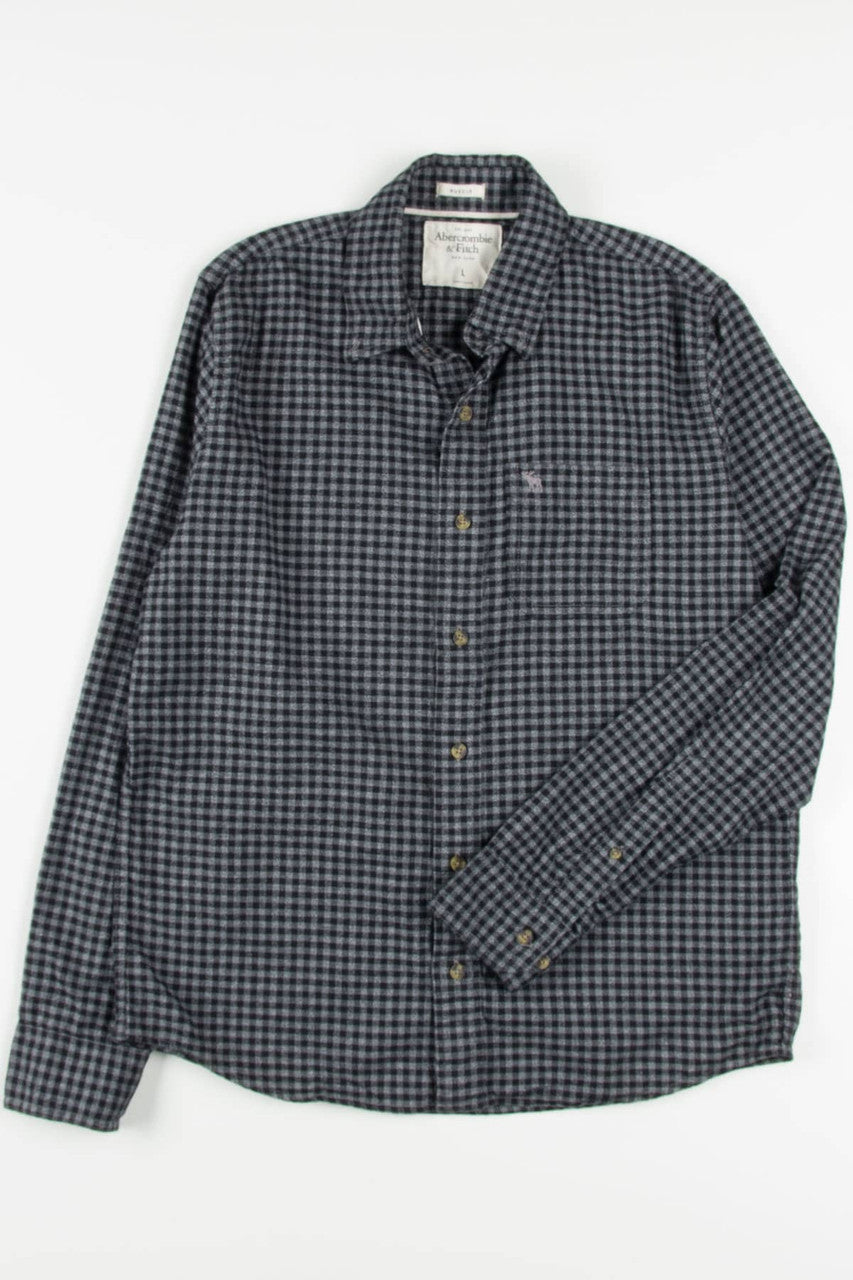 Black Abercrombie & Fitch Flannel Shirt 4044