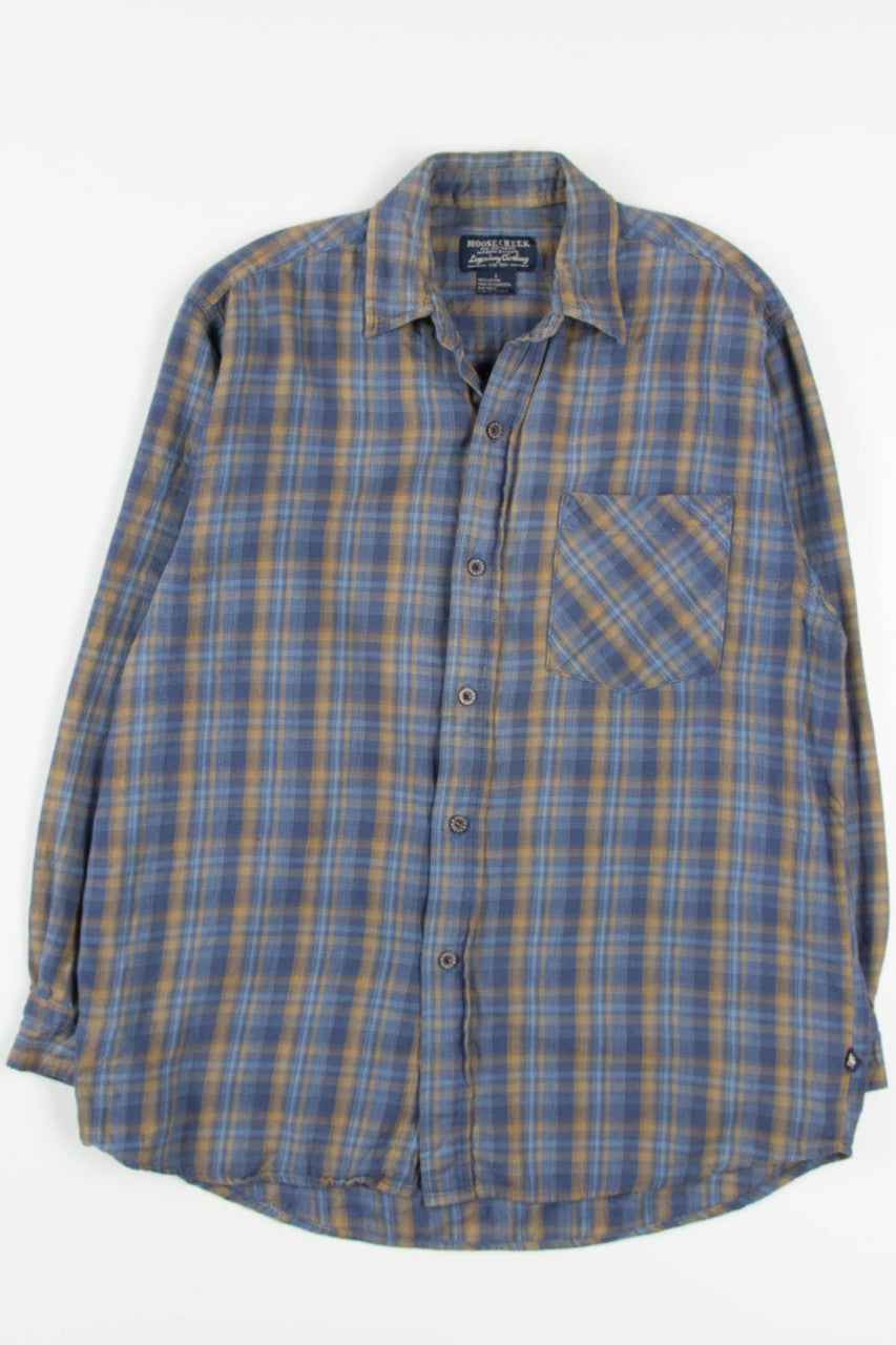 Dusty Blue Moose Creek Flannel Shirt 4054
