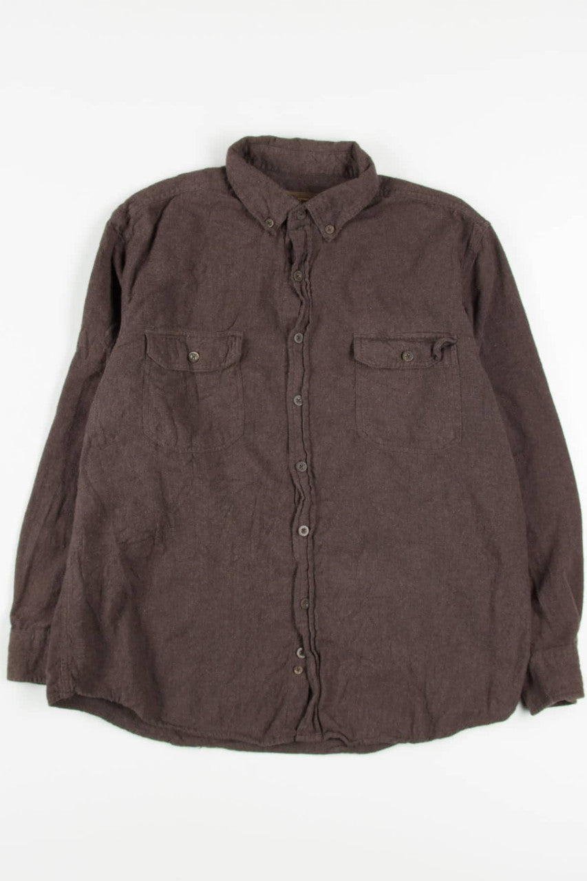Brown Faded Glory Flannel Shirt 4107