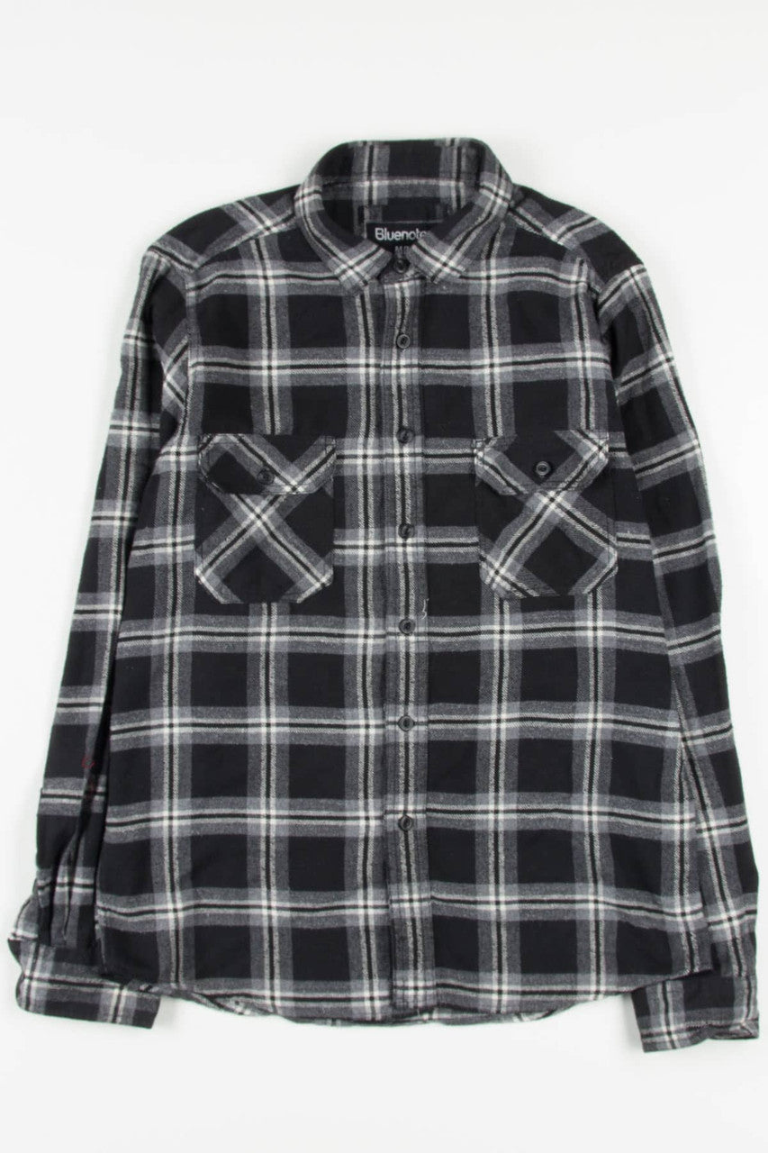 Black Blue Notes Flannel Shirt 4115