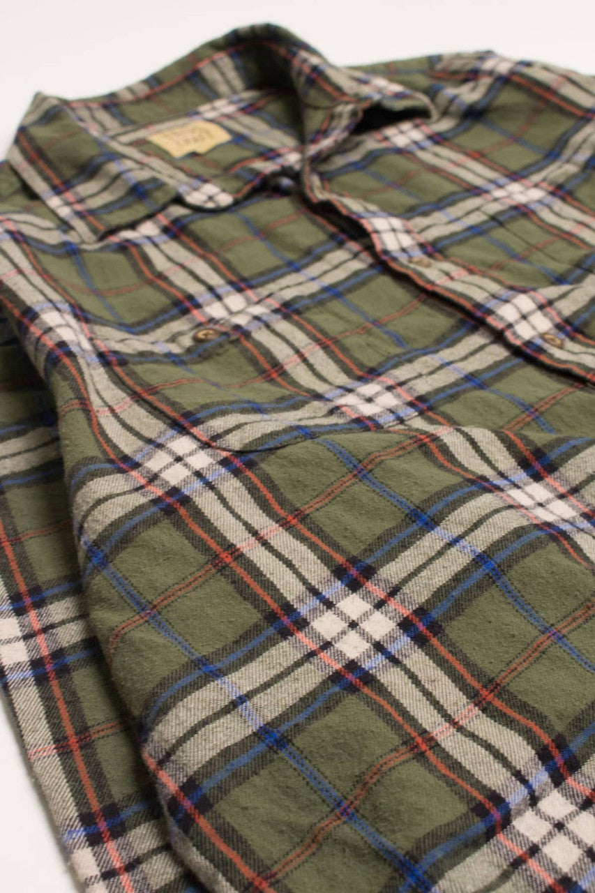 Olive True Craft Flannel Shirt 4153