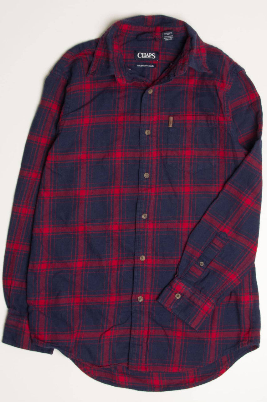 Navy & Red Chaps Flannel Shirt 4161
