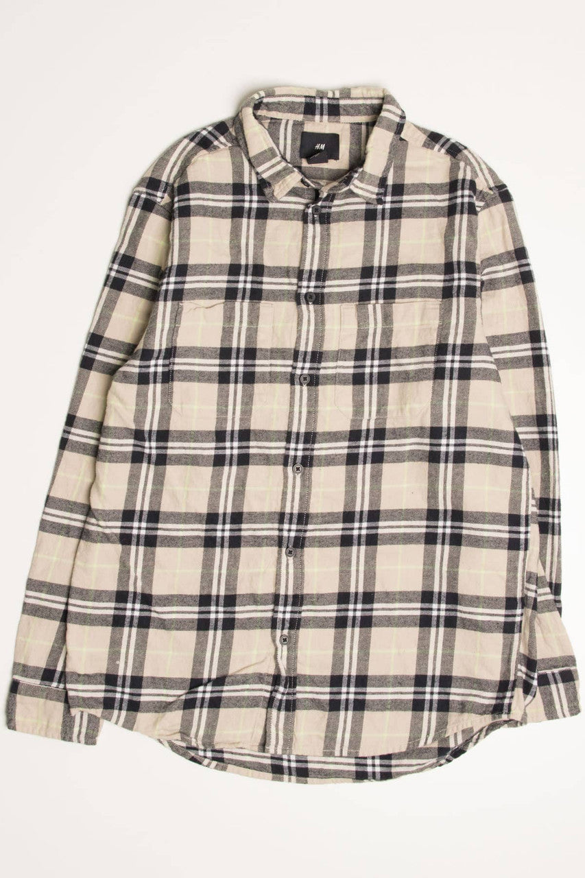 Beige H&M Flannel Shirt 4177