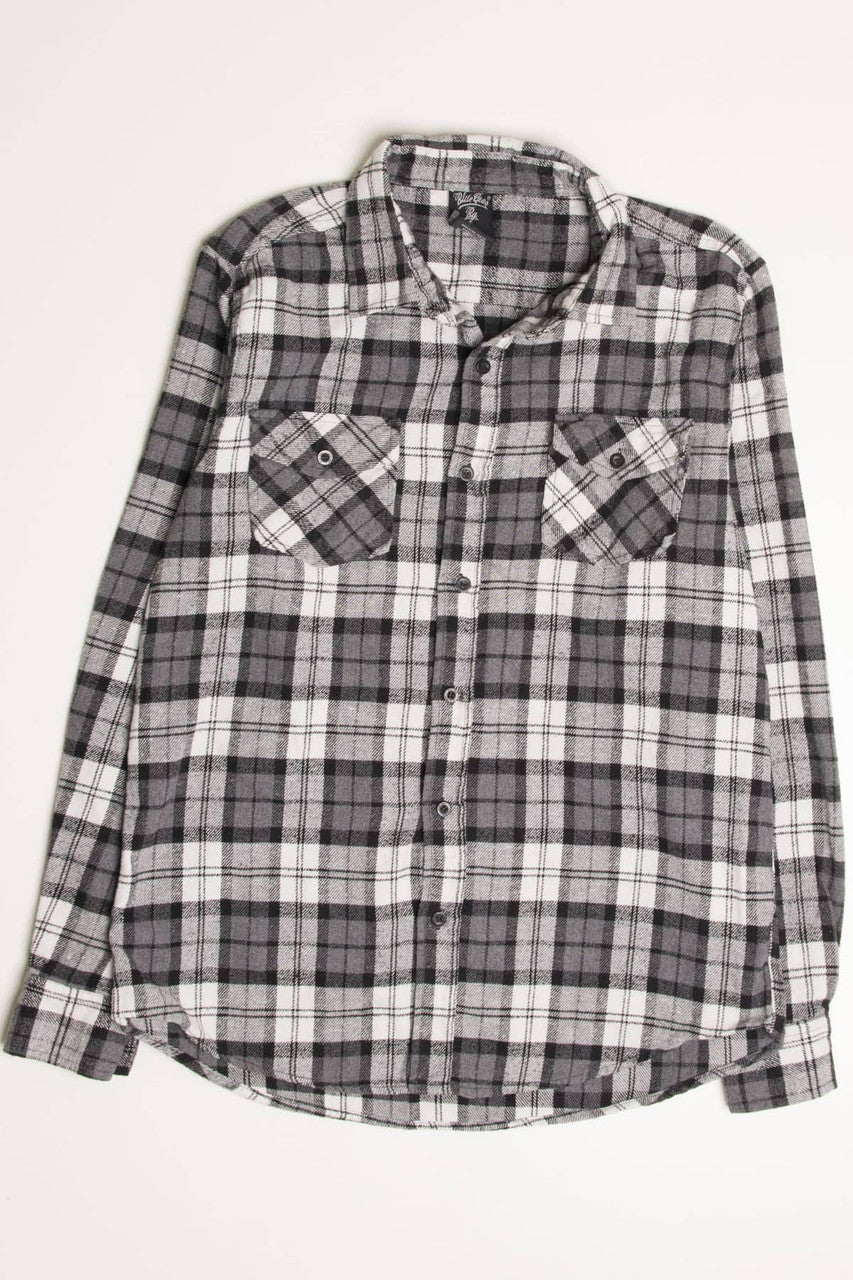 Grey Blue Gear Flannel Shirt 4179
