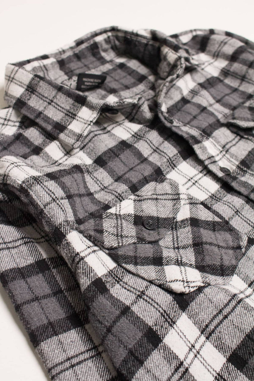 Grey Blue Gear Flannel Shirt 4179