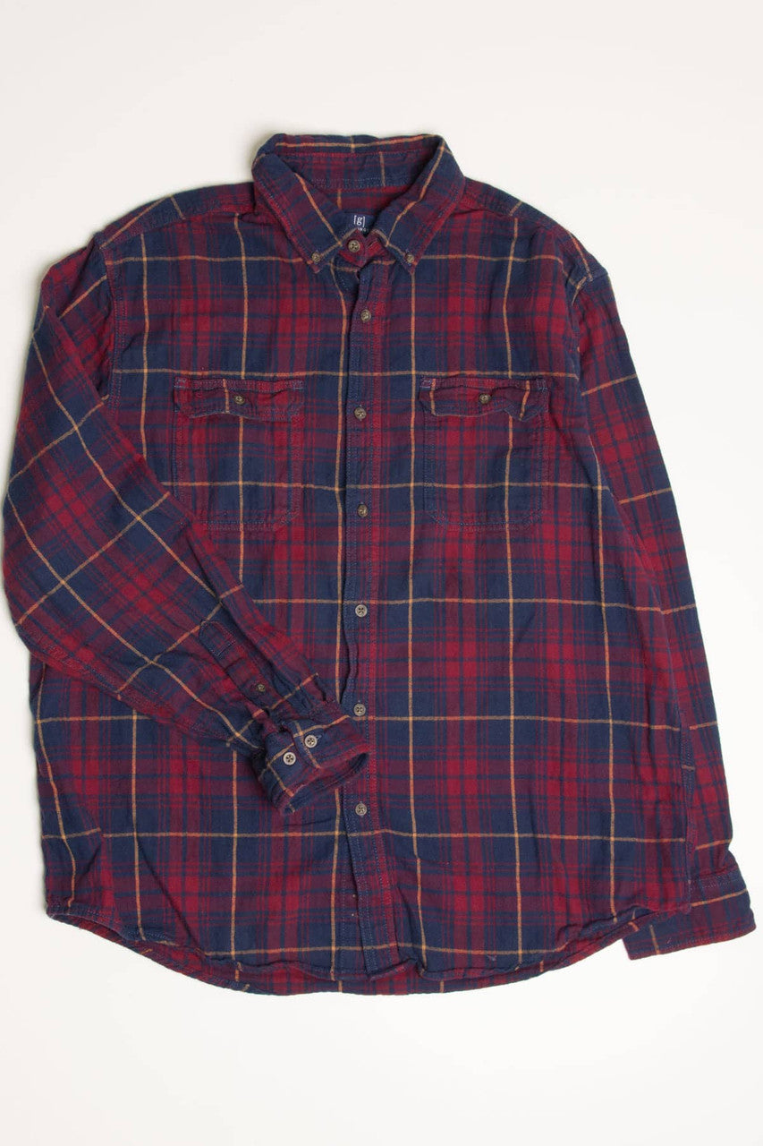 Red & Navy George Flannel Shirt 4186