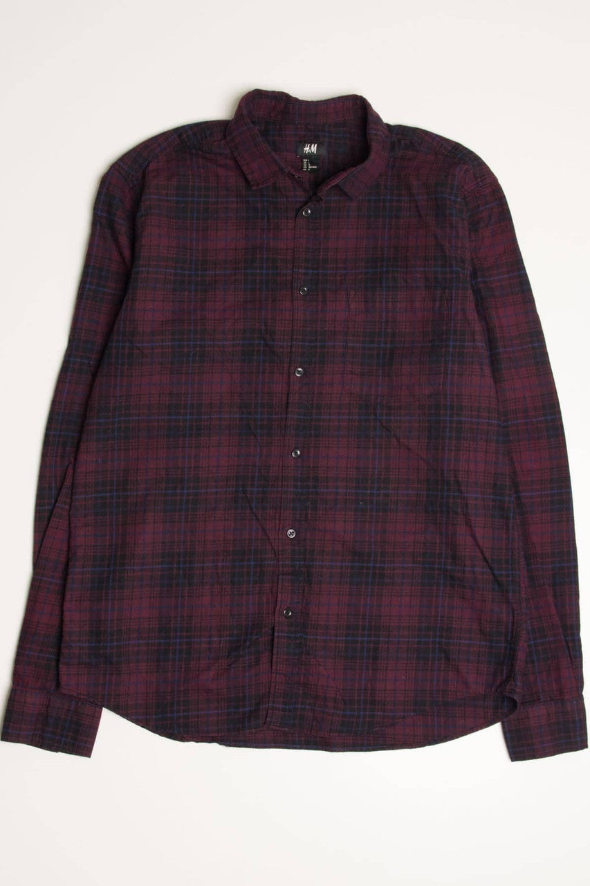 Burgundy H&M Flannel Shirt 4204
