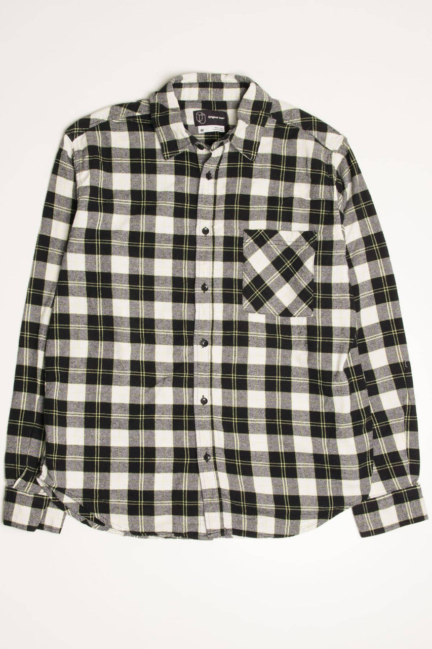 Black & Lime Original Use Flannel Shirt