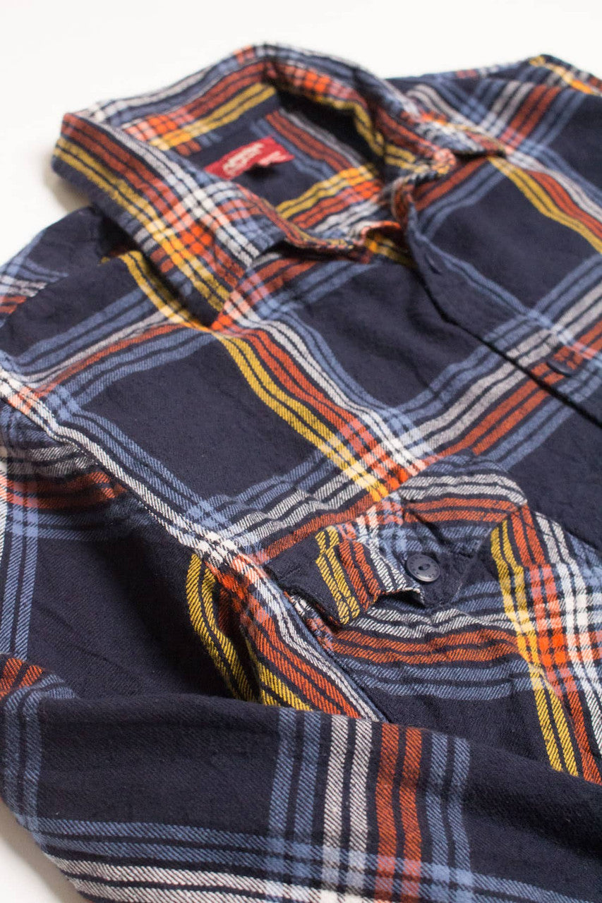 Navy Arizona Jean Co. Flannel Shirt 4217