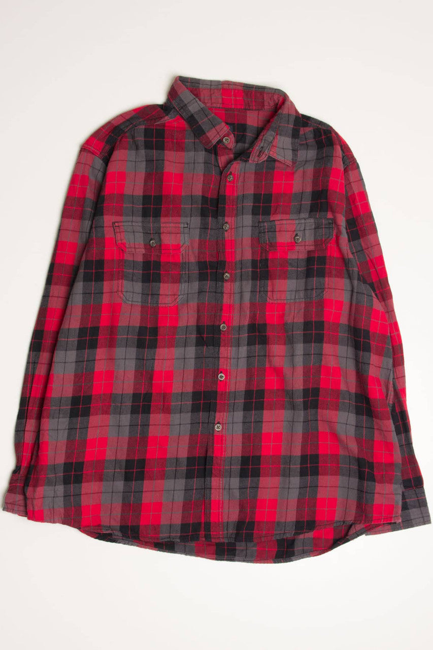 Red Faded Glory Flannel Shirt 4259
