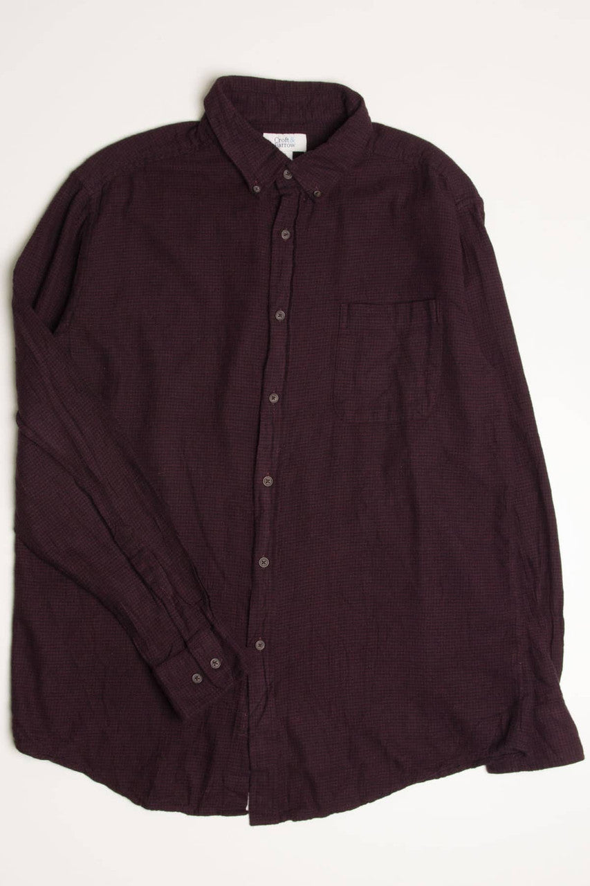 Burgundy Croft & Barrow Flannel Shirt 4294