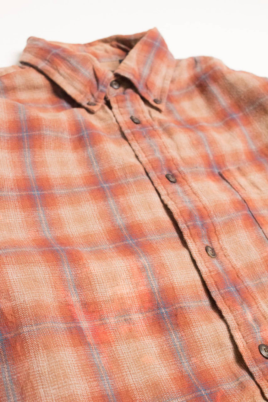 Bleach Splattered Arrow Flannel Shirt 4297