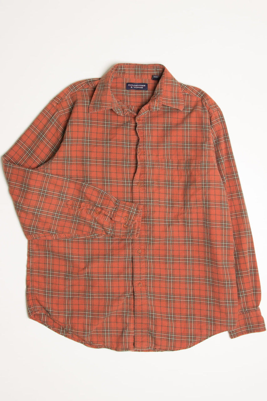 Orange Roundtree & Yorke Flannel Shirt 4360