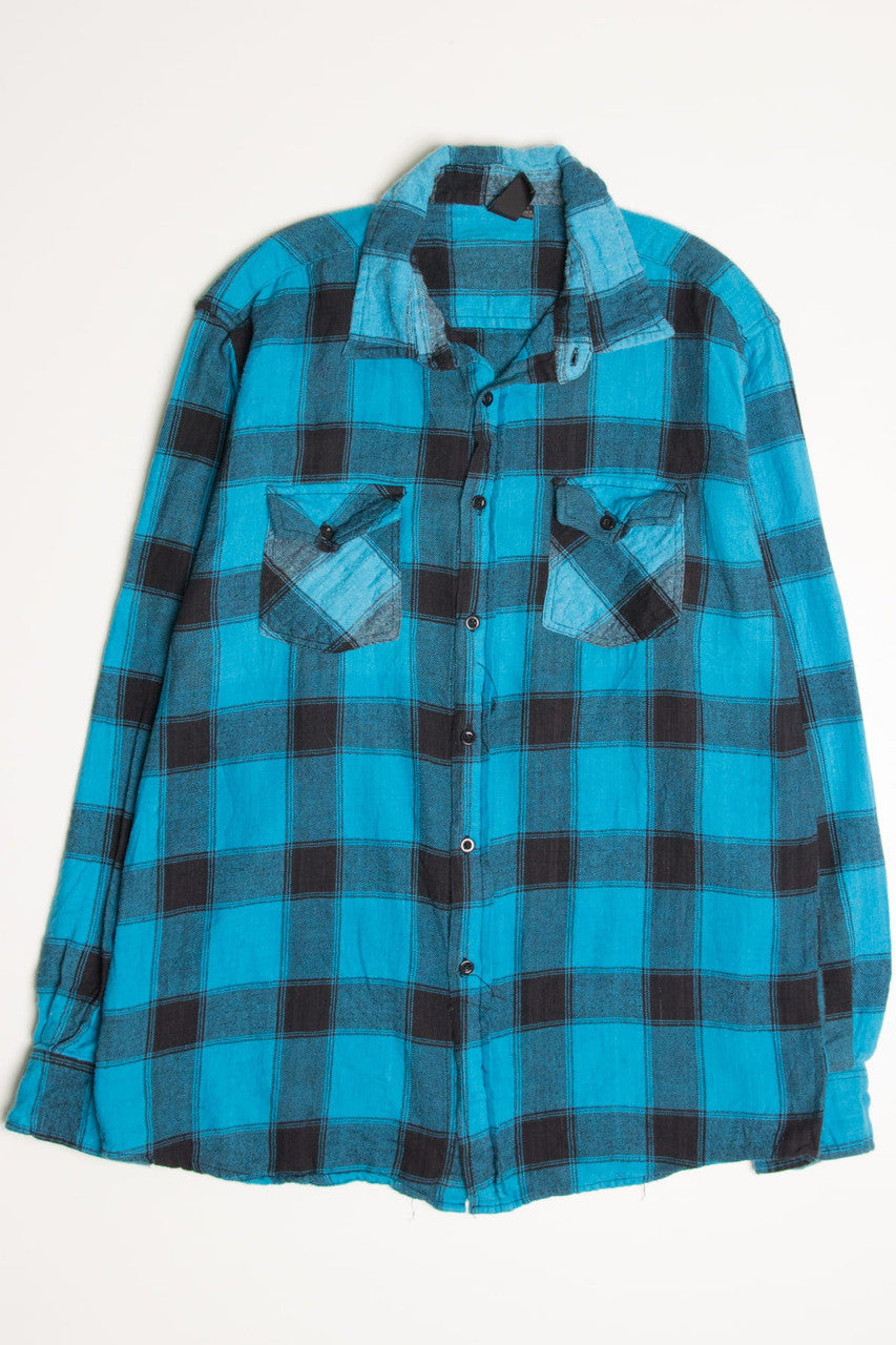 Bright Blue Burnside Flannel Shirt 4361