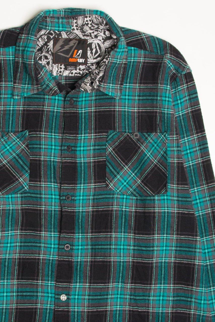 Teal Amplify Flannel Shirt 4362