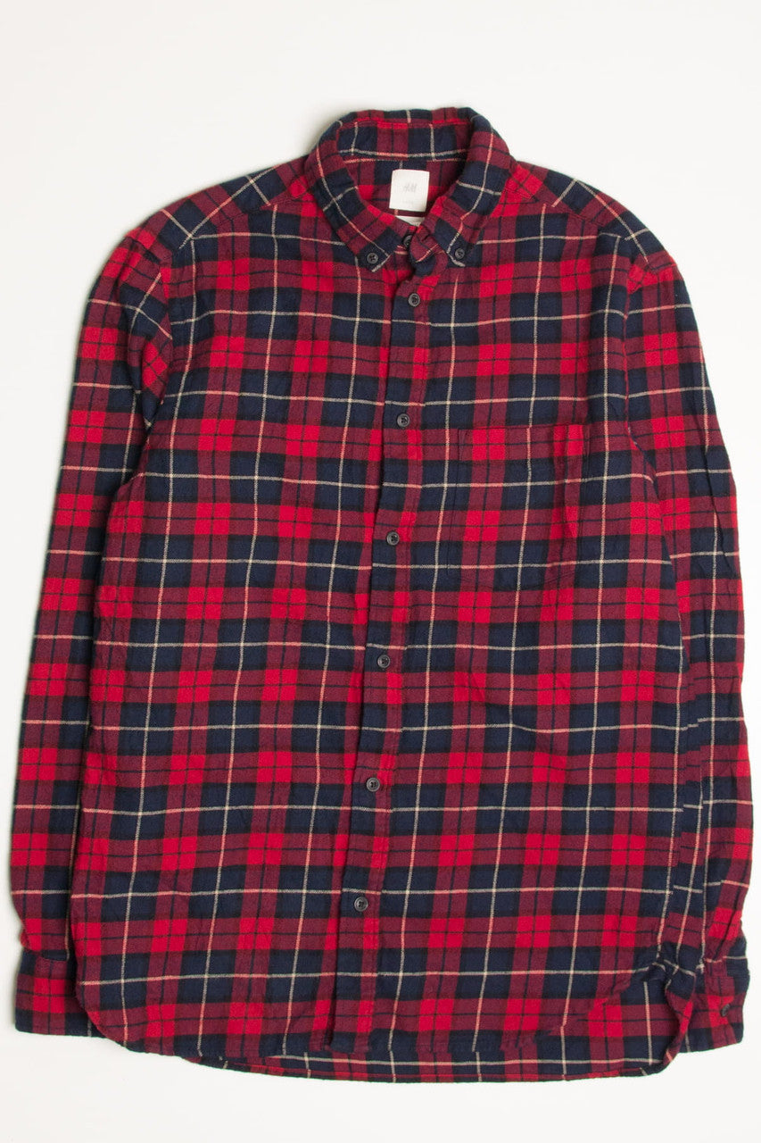 Red & Navy Flannel Shirt 4364