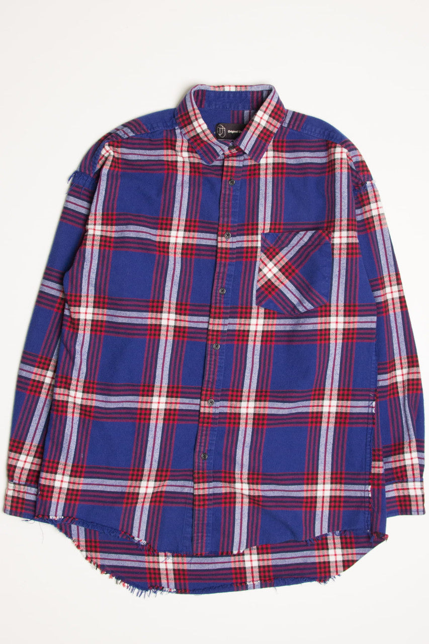 Royal Original Use Frayed Edges Flannel Shirt 4375