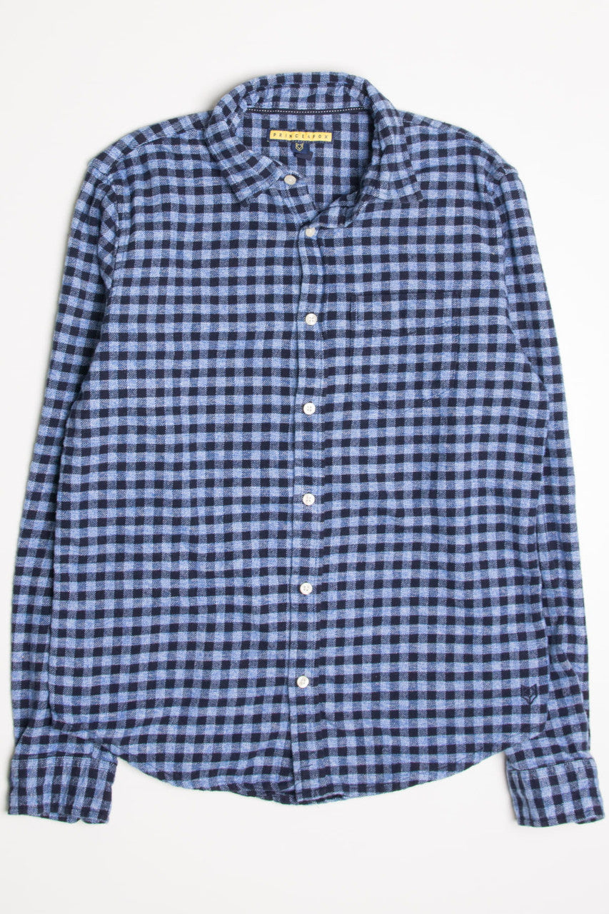Blue Gingham Prince & Fox Flannel Shirt 4392