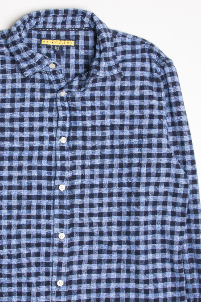 Blue Gingham Prince & Fox Flannel Shirt 4392