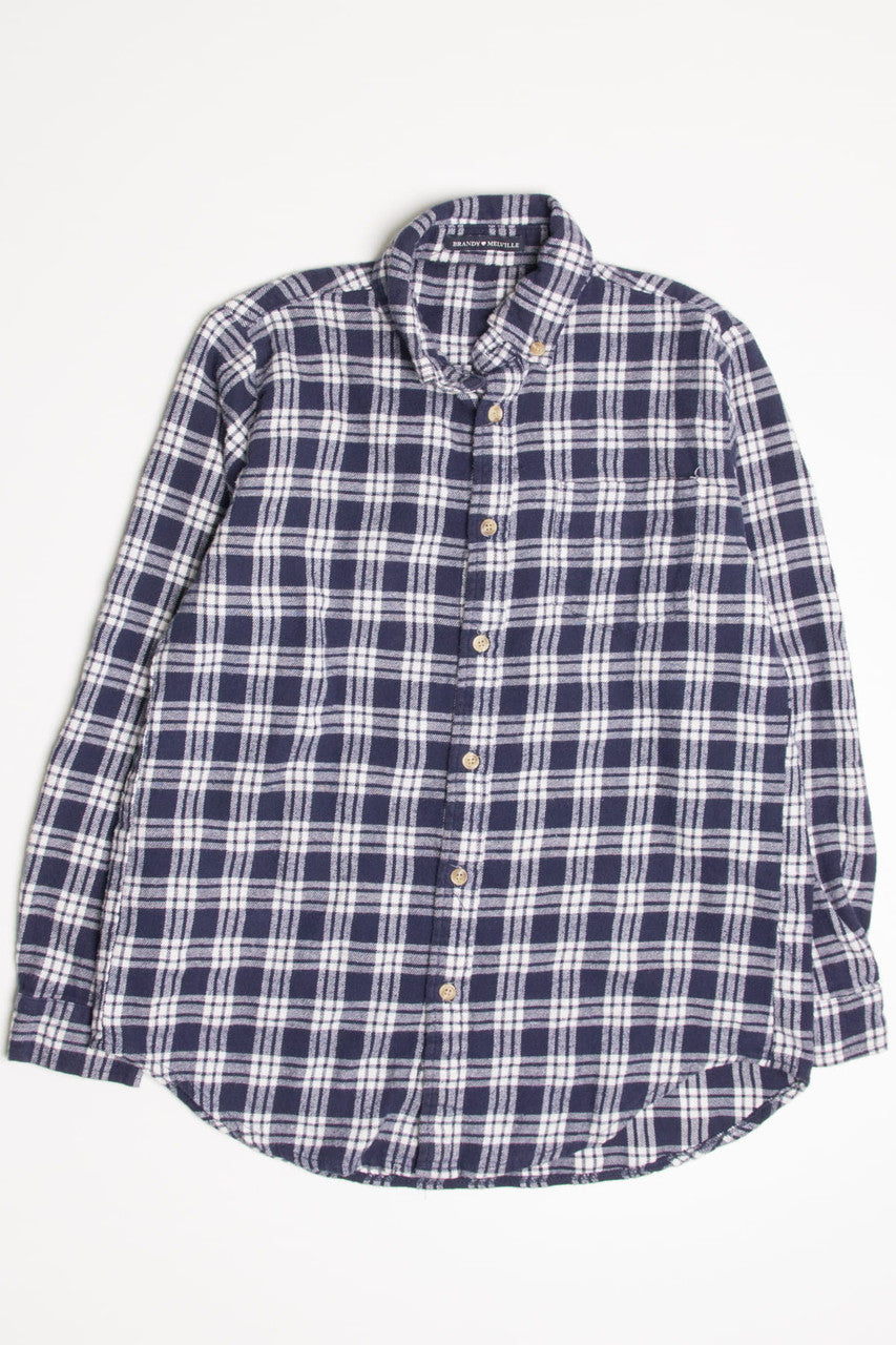 Navy Brandy Melville Flannel Shirt 4399