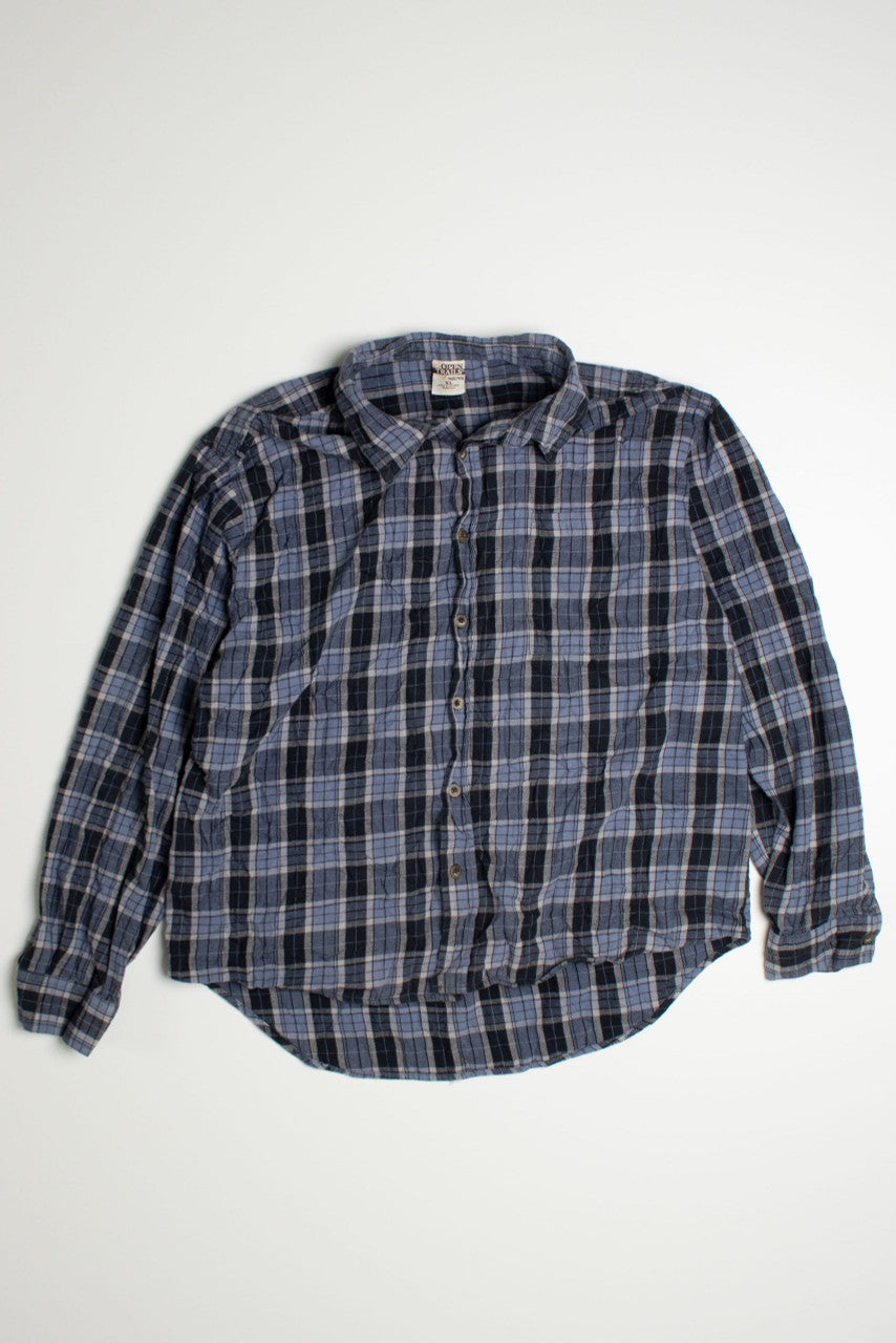 Vintage Open Trails Blue Flannel Shirt