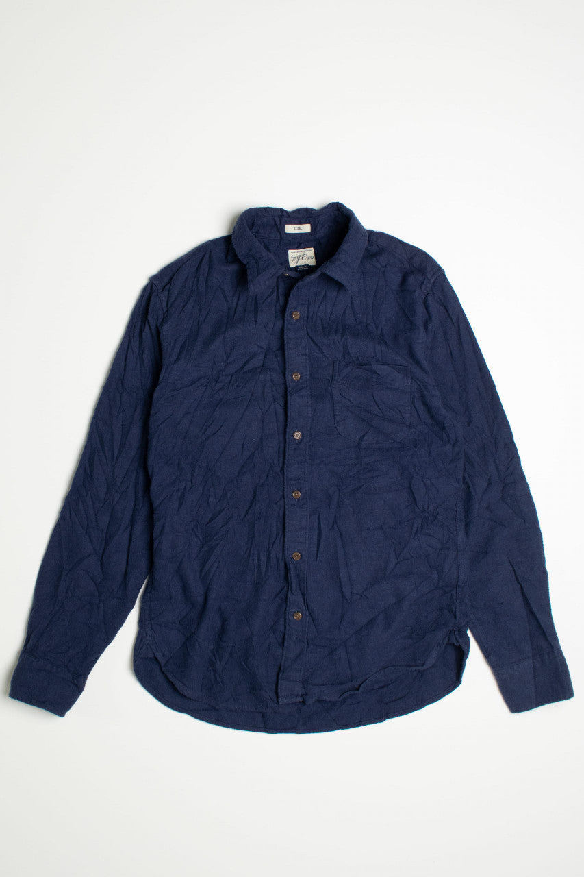Vintage J. Crew Navy Blue Flannel Shirt
