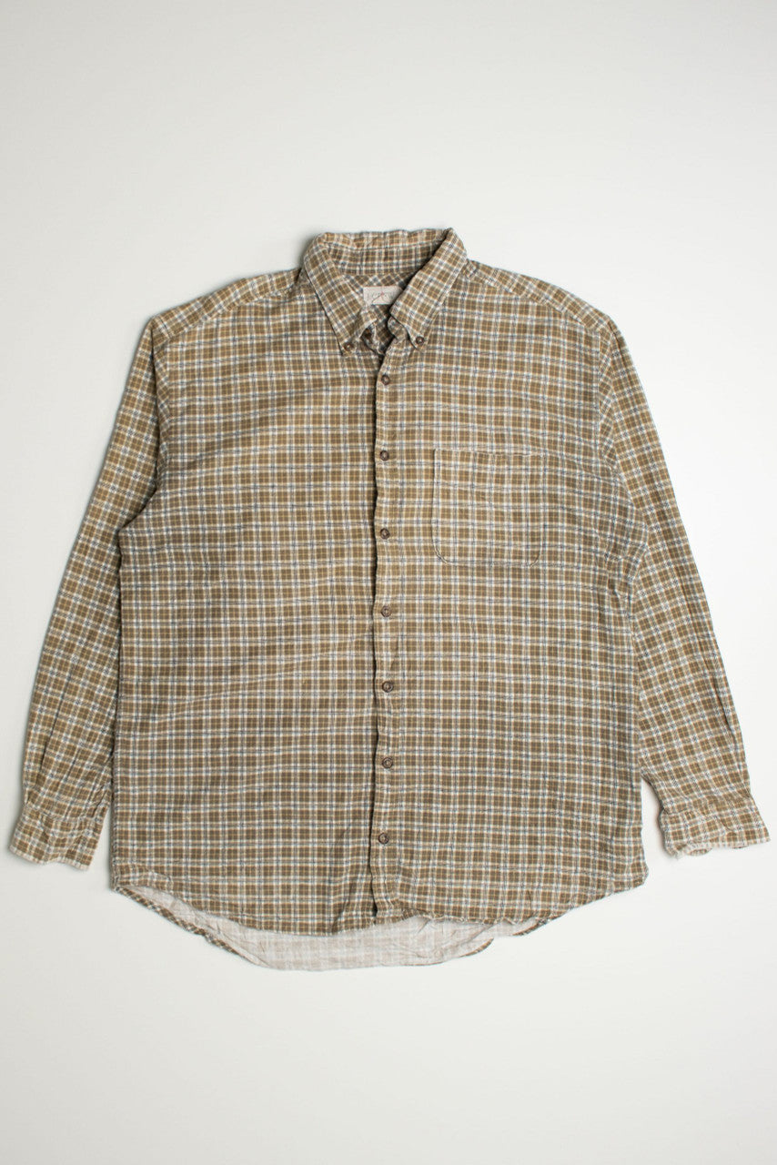 Vintage J. Crew Brown Flannel Shirt