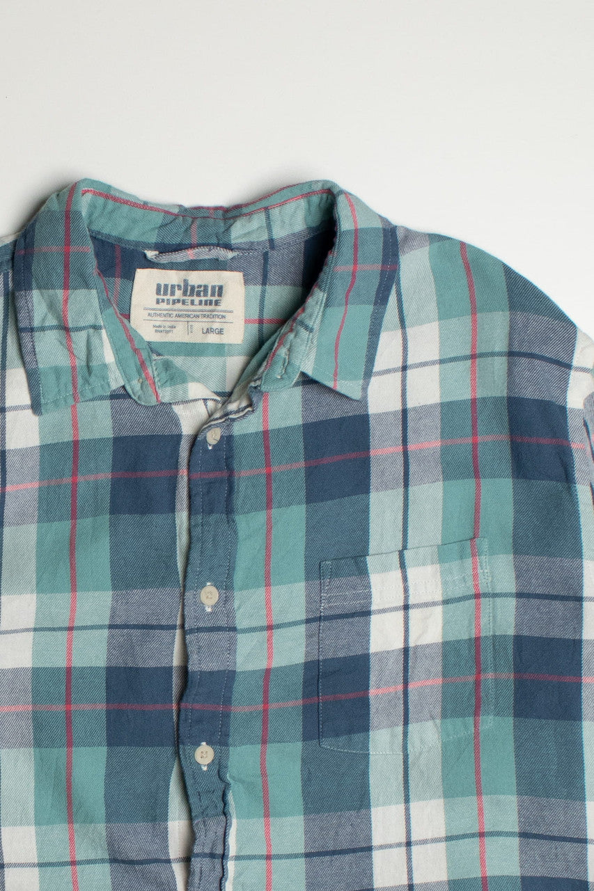 Vintage Urban Pipeline Teal Flannel Shirt