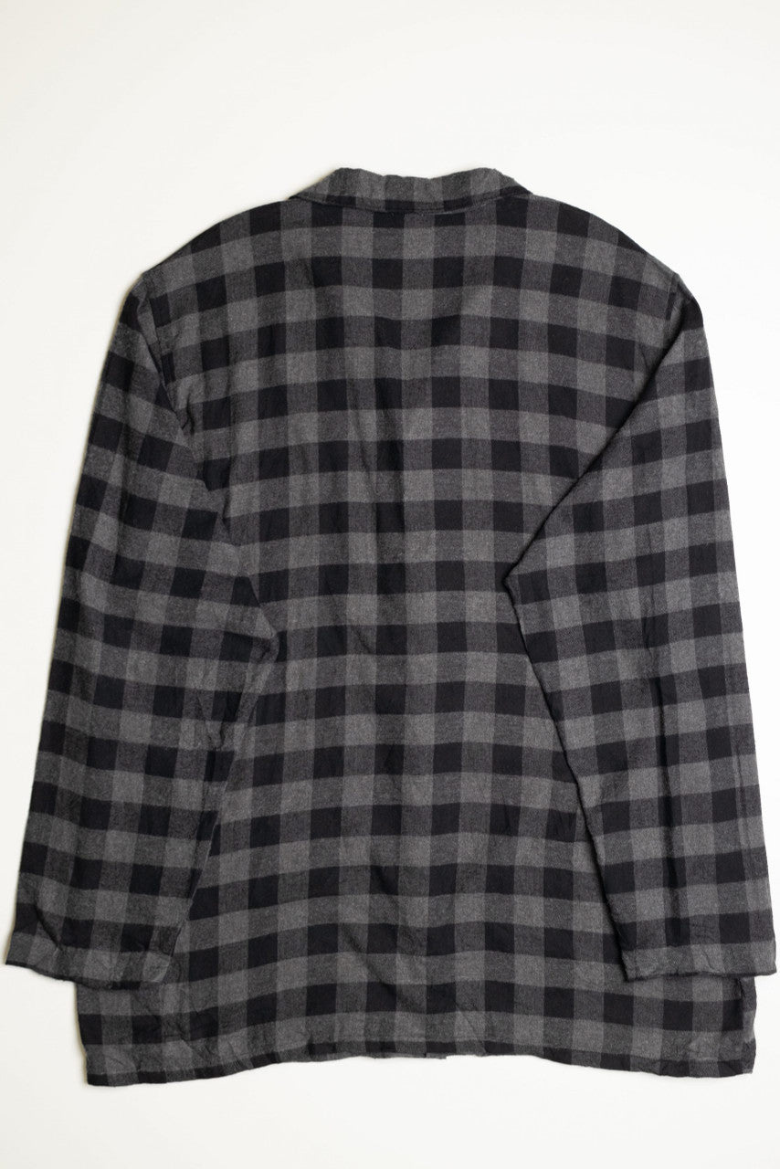 Gray and Black Flannel Shirt