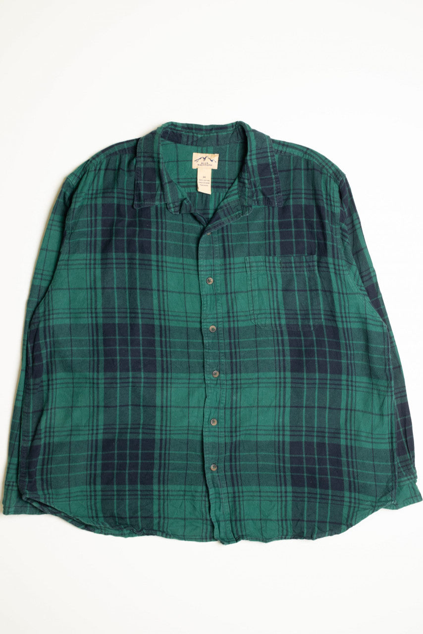Blue Mountain Green Flannel Shirt