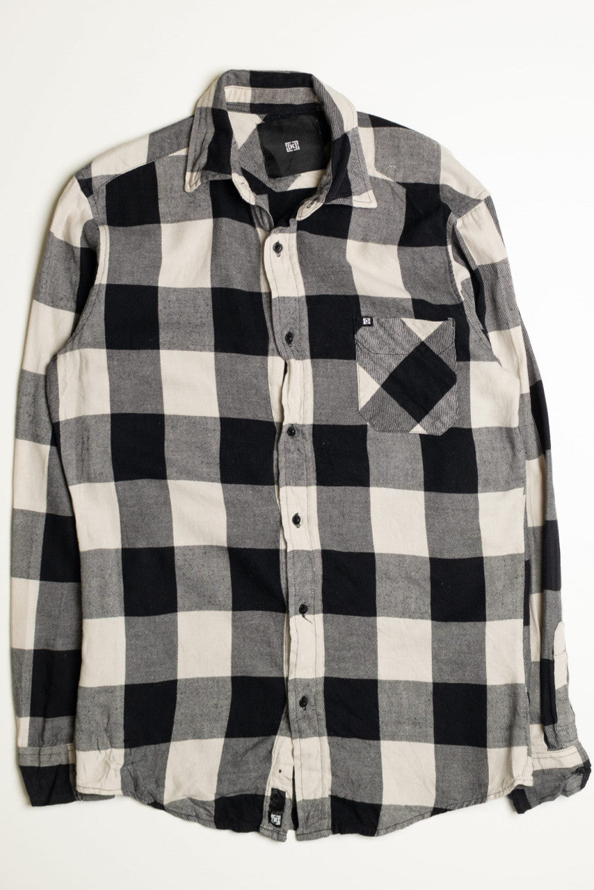 Black and White Flannel Shirt