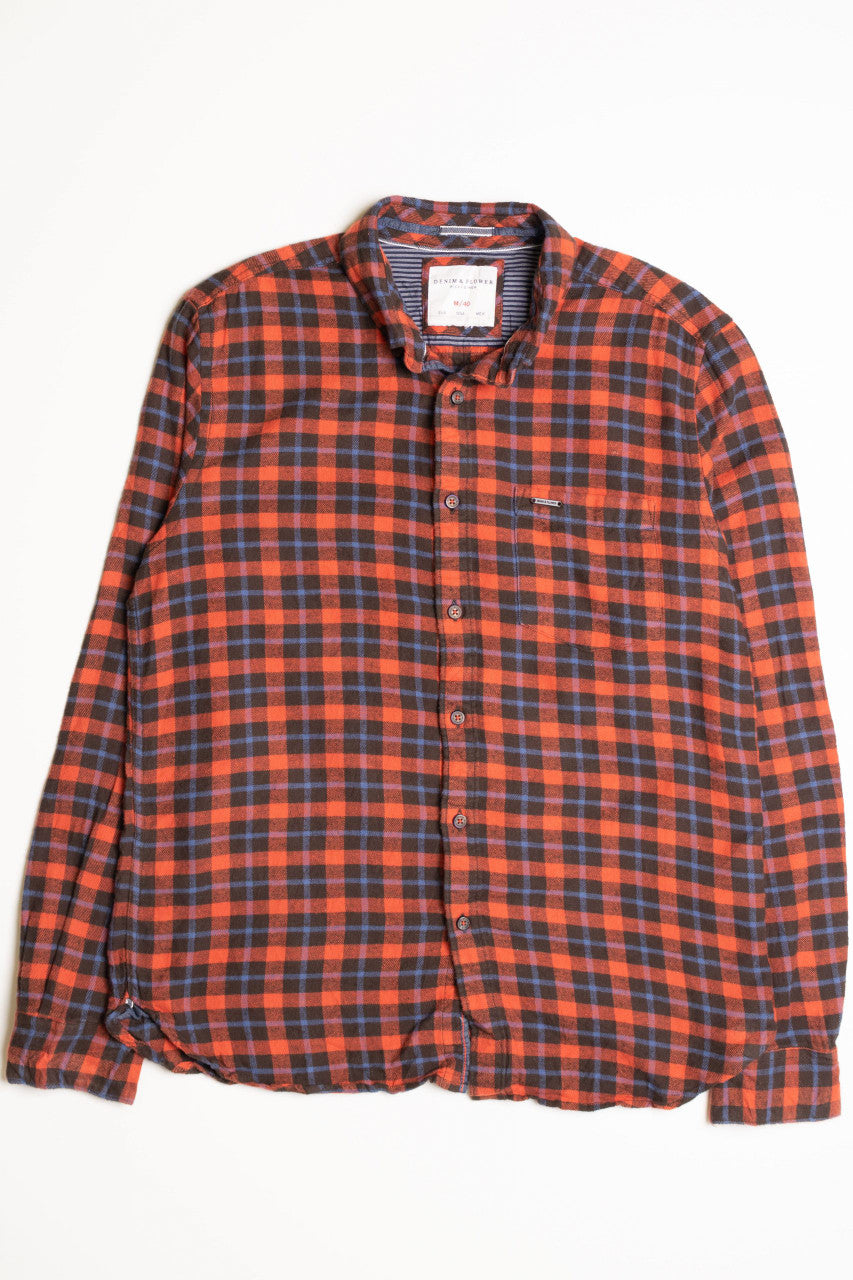 Denim & Flower Flannel Shirt