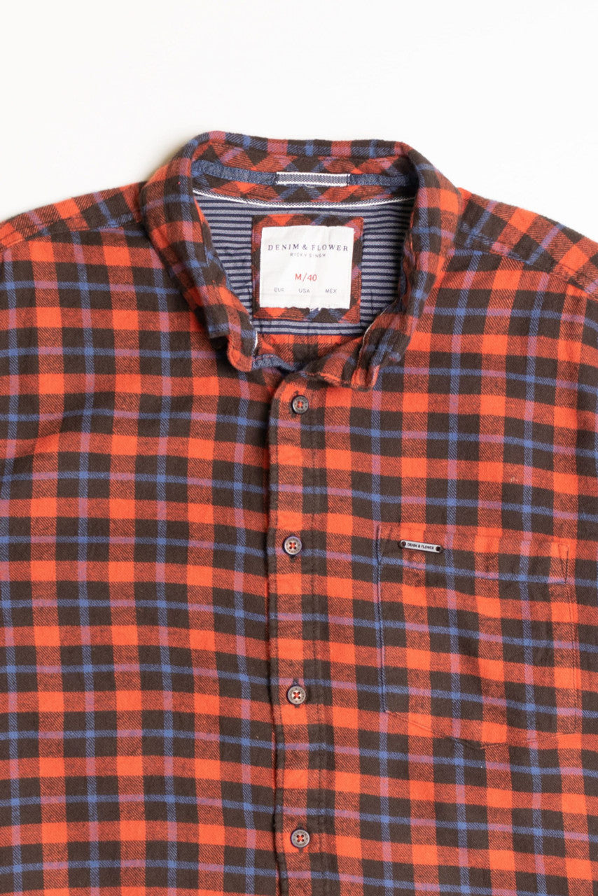 Denim & Flower Flannel Shirt