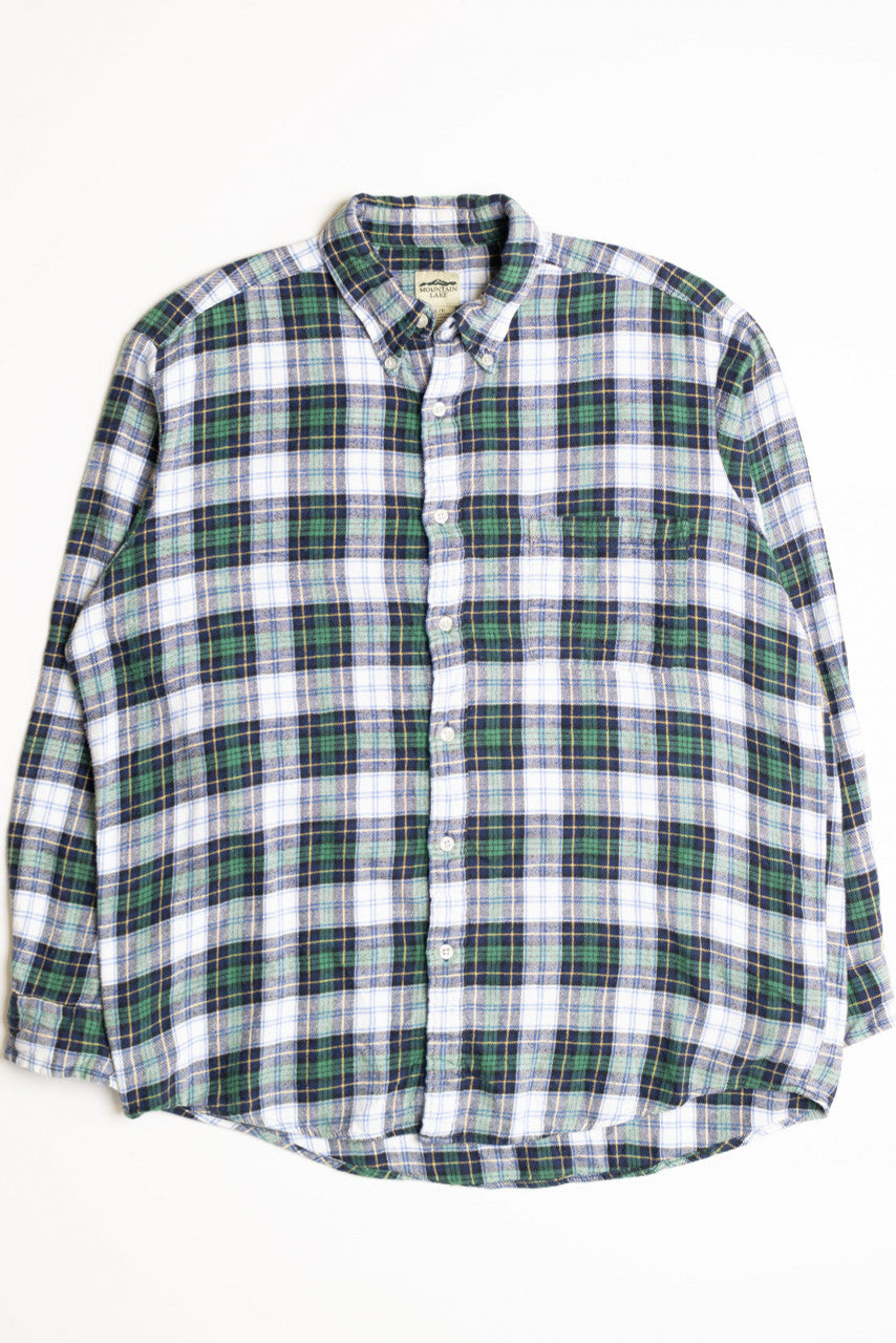 Vintage Mountain Lake Flannel Shirt