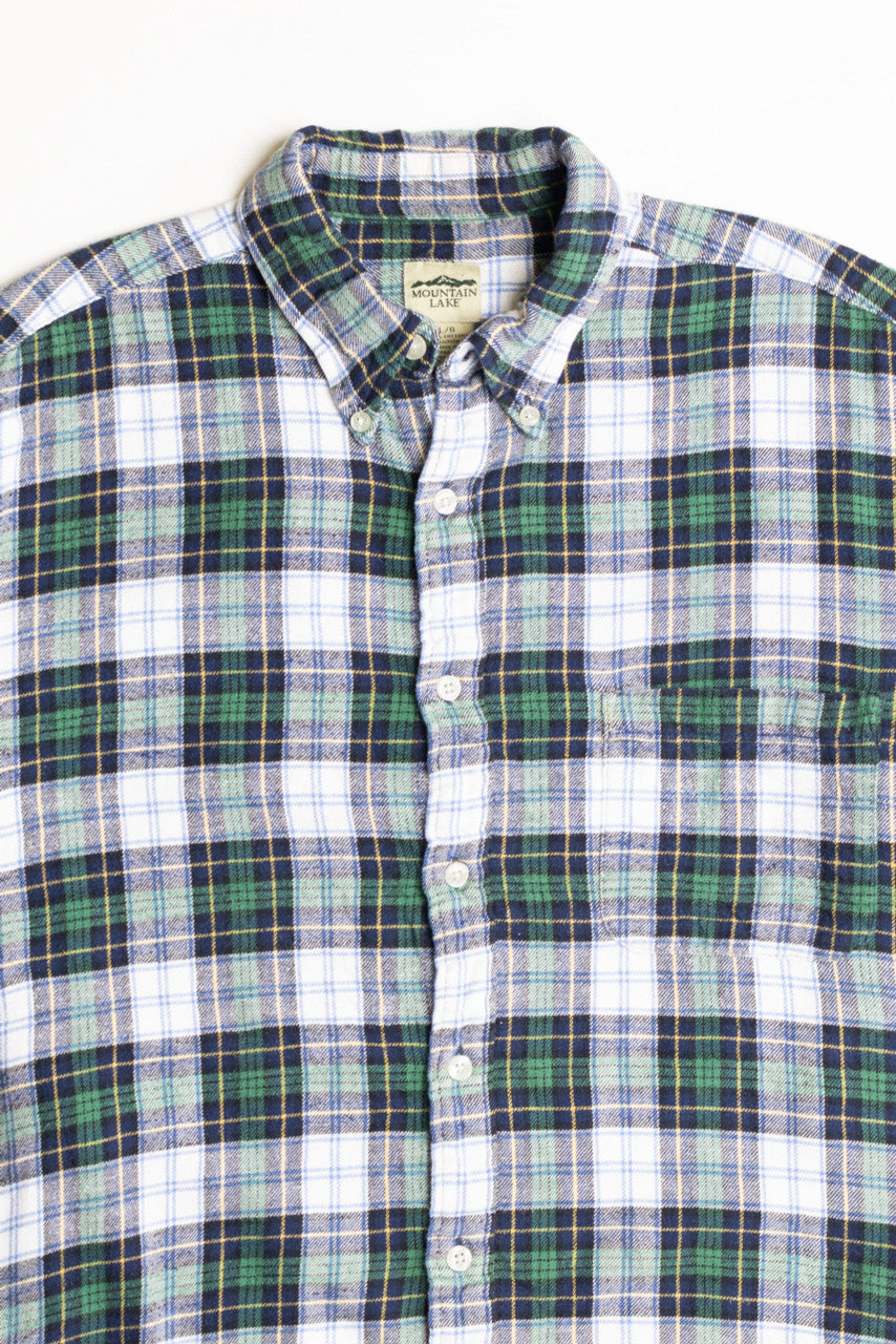 Vintage Mountain Lake Flannel Shirt
