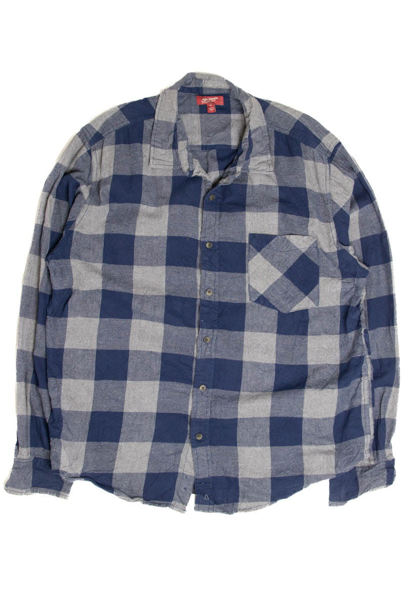 Gray & Navy Arizona Flannel Shirt