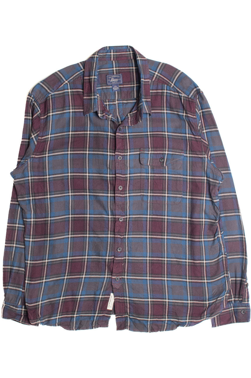 G.H. Bass & Co. Blue and Purple Flannel Shirt 5198