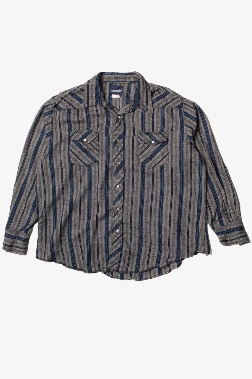 Striped Wrangler Snap Front Flannel Shirt