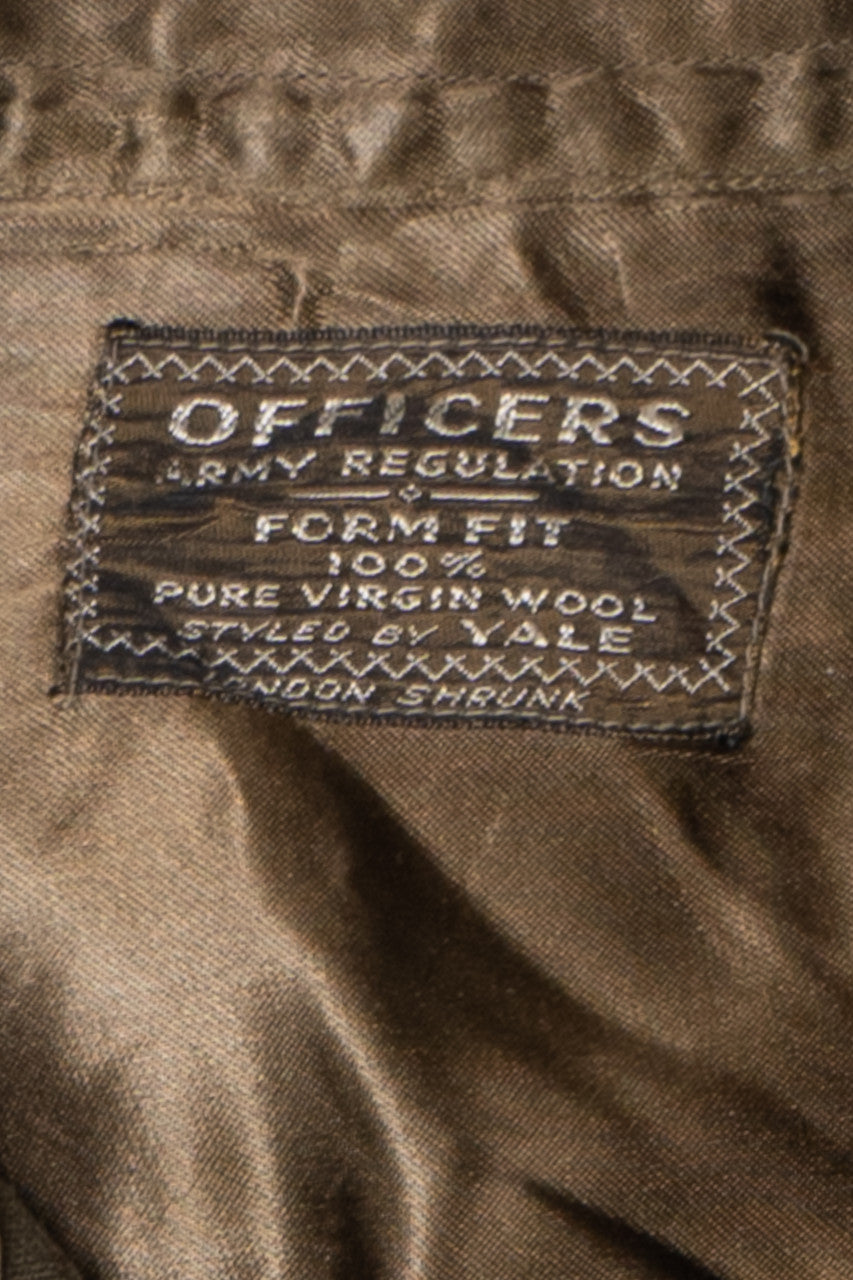Vintage WW2 Officers Army Regulation Wool Flannel Shirt (1940s)