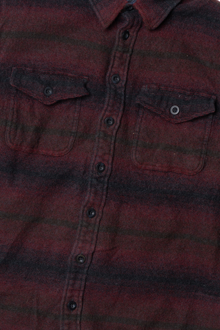 Vintage Cabela's Horizontal Stripe Wool Flannel Shirt