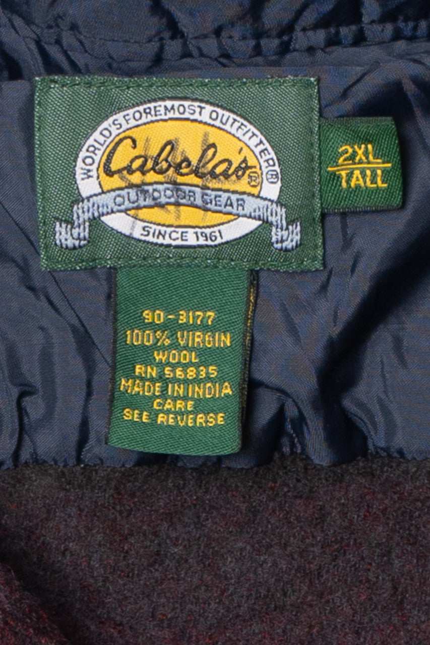 Vintage Cabela's Horizontal Stripe Wool Flannel Shirt