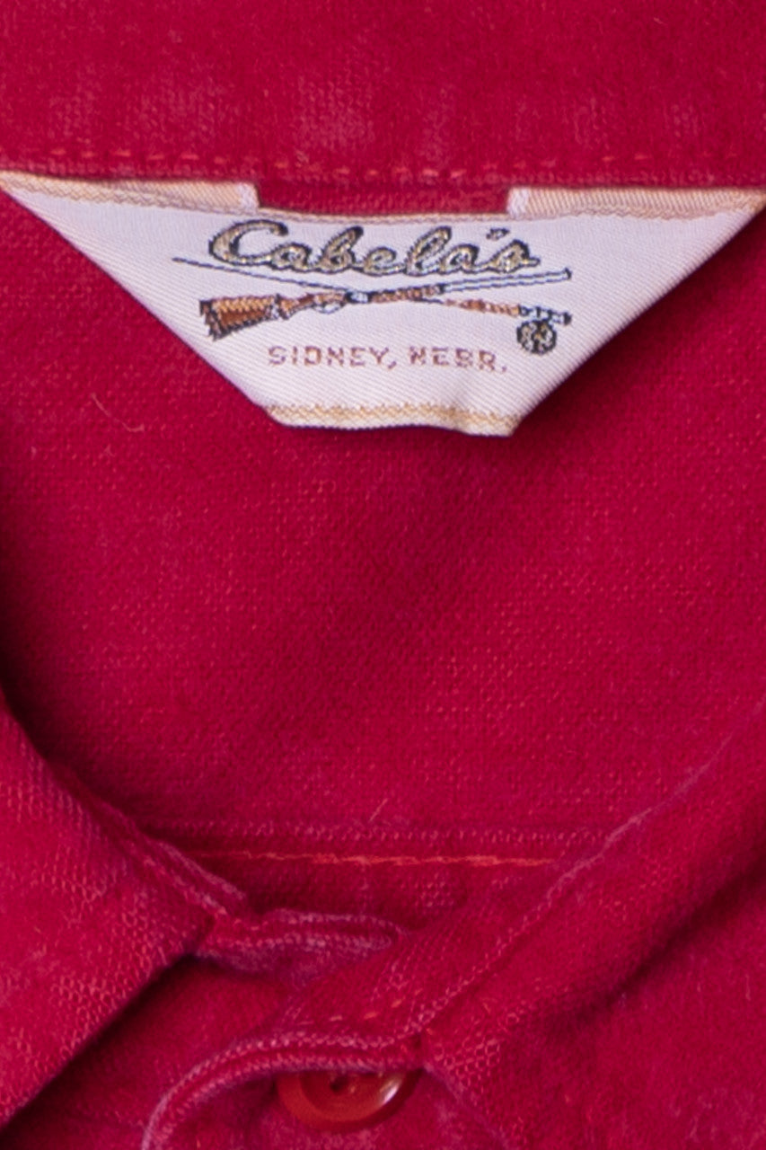 Vintage Cabela's Quilted Shoulder Flannel Shirt