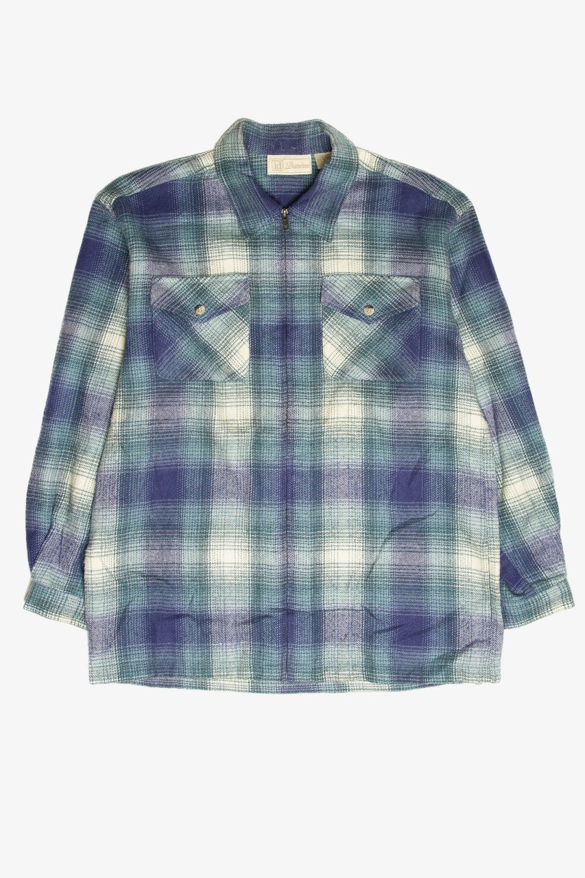 Vintage Zip Up Flannel Shirt