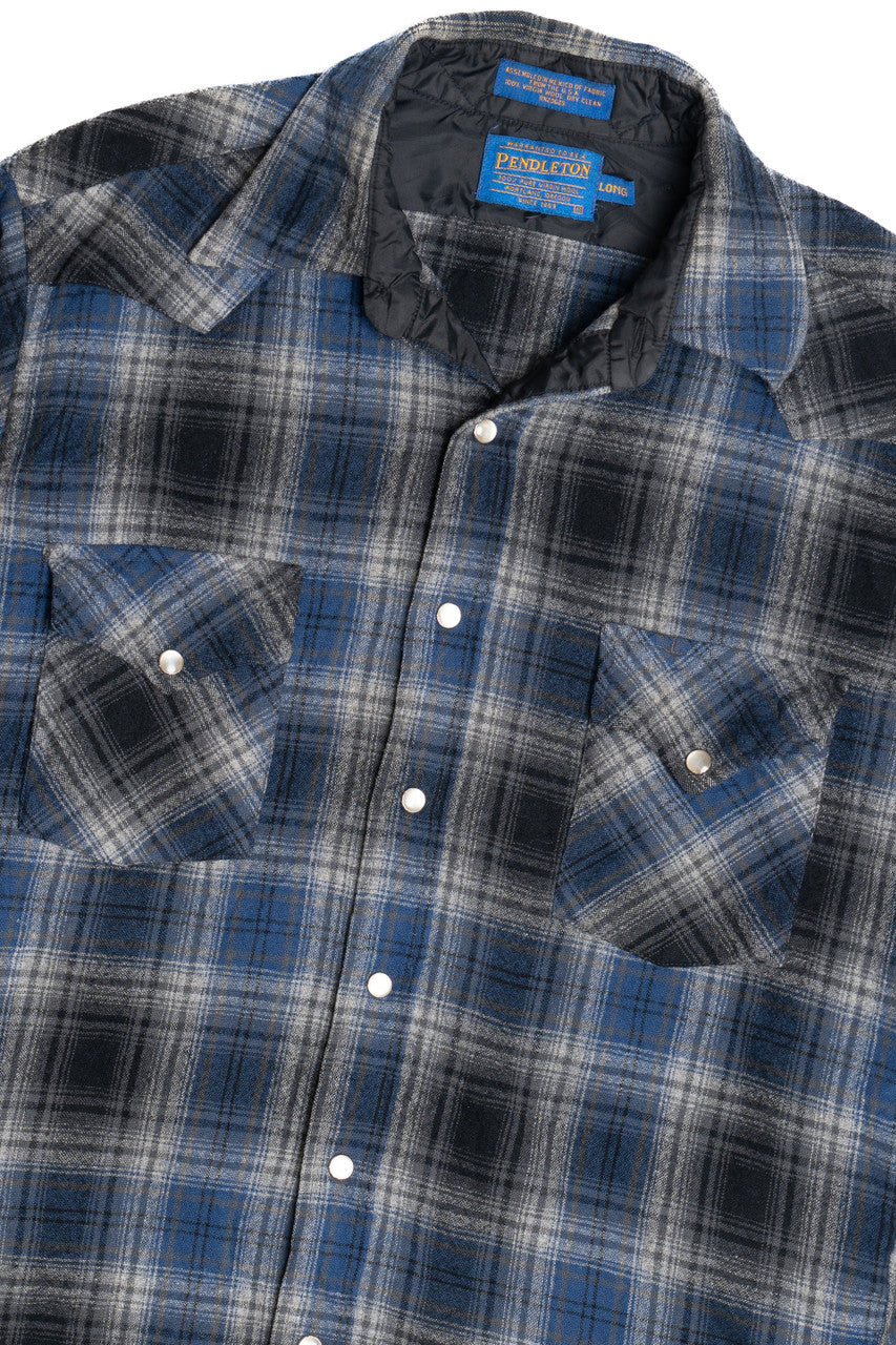 Vintage Pendleton Pearl Snap Buttons Wool Flannel Shirt (1990s)