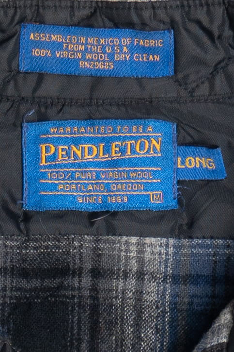 Vintage Pendleton Pearl Snap Buttons Wool Flannel Shirt (1990s)