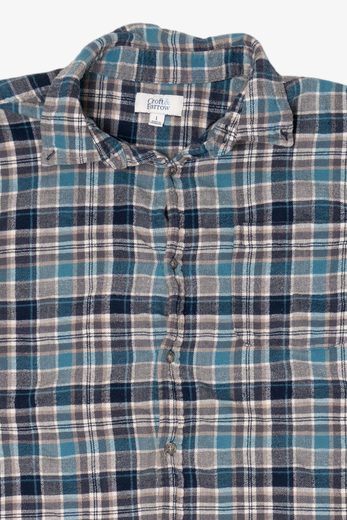 Blue Croft & Barrow Flannel Shirt (2010s)