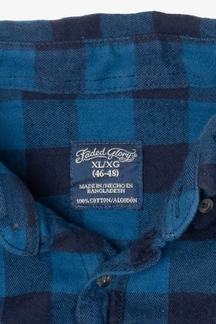 Blue Faded Glory Flannel Shirt (2010s)