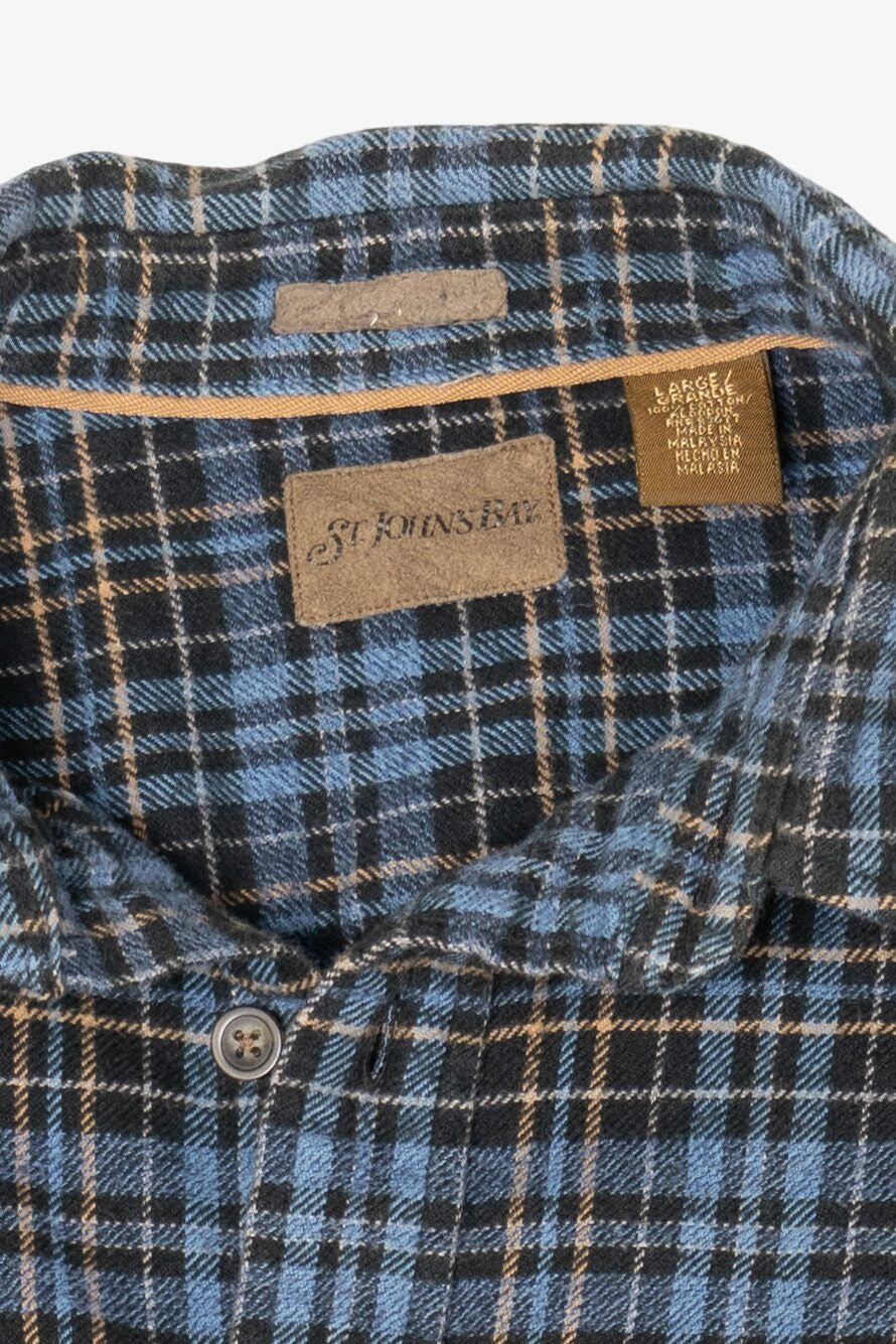 Blue St. John's Bay Flannel Shirt (2010s)