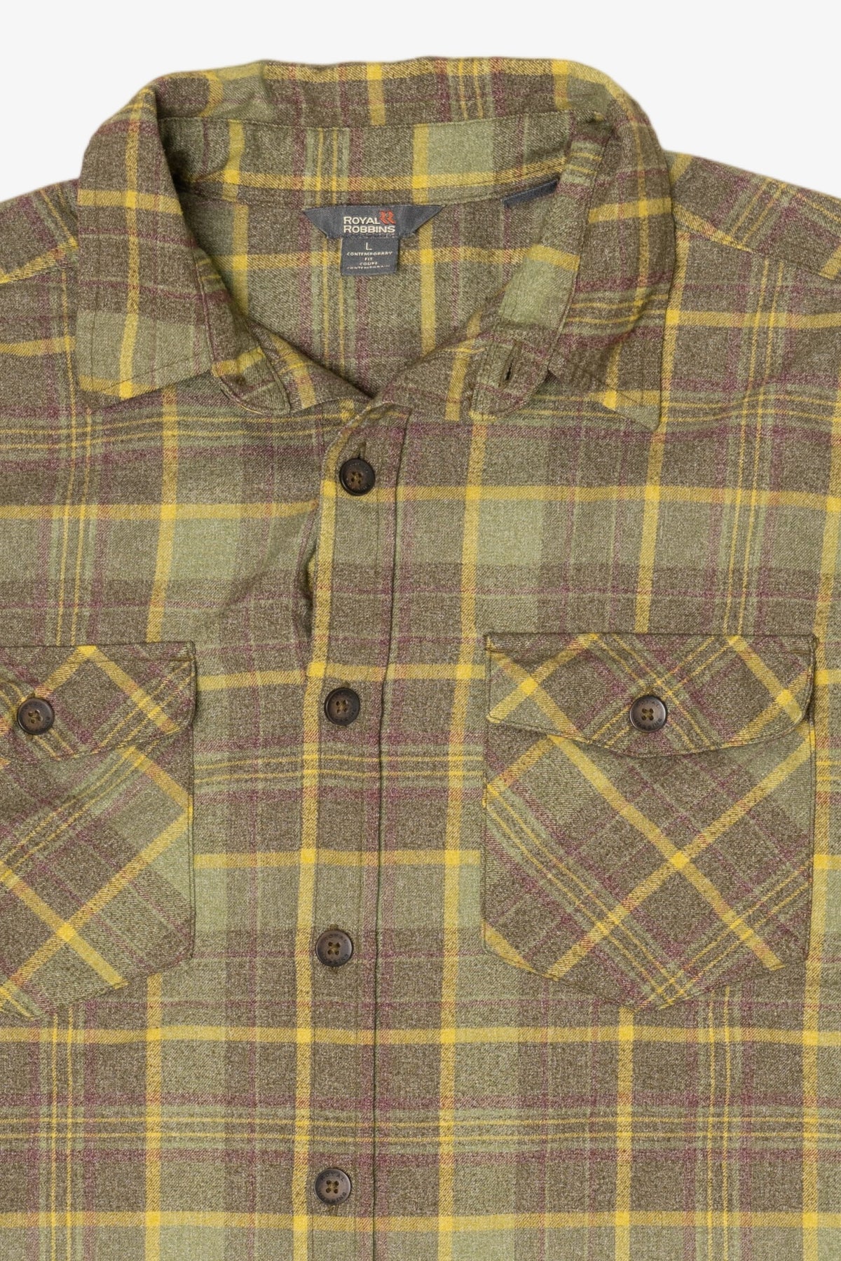 Green And Yellow Royal Robbins Flannel Shirt (2010s)